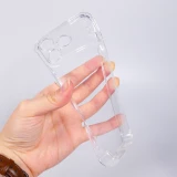 iPhone 17 Pro Max Case H&uuml;lle - Kameraschutz Silikonh&uuml;lle transparent stossfest mit Bumper und Eckenschutz - Transparent
