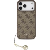 iPhone 17 Pro Max Case Hülle - Guess 4G Charm Elegante Schutz Raffiniertes Design Trendaccessoire - Braun
