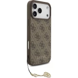 iPhone 17 Pro Max Case Hülle - Guess 4G Charm Elegante Schutz Raffiniertes Design Trendaccessoire - Braun