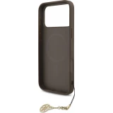 iPhone 17 Pro Max Case Hülle - Guess 4G Charm Elegante Schutz Raffiniertes Design Trendaccessoire - Braun
