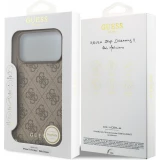 iPhone 17 Pro Max Case Hülle - Guess 4G Charm Elegante Schutz Raffiniertes Design Trendaccessoire - Braun