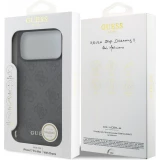 iPhone 17 Pro Max Case Hülle - Guess 4G Charm Elegante Schutz Raffiniertes Design Trendaccessoire - Grau