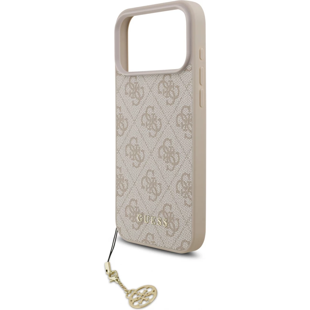 Coque iPhone 17 Pro Max - Guess 4G charm protection élégante design raffiné accessoire tendance - Rose