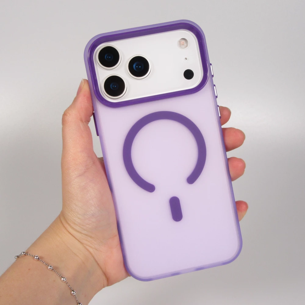 Coque iPhone 17 Pro Max - Jelly Color semi-transparent avec MagSafe - Violet
