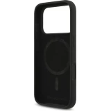 Coque iPhone 17 Pro Max - Karl Lagerfeld Liquid en silicone avec design Karl et Choupette compatible MagSafe - Noir