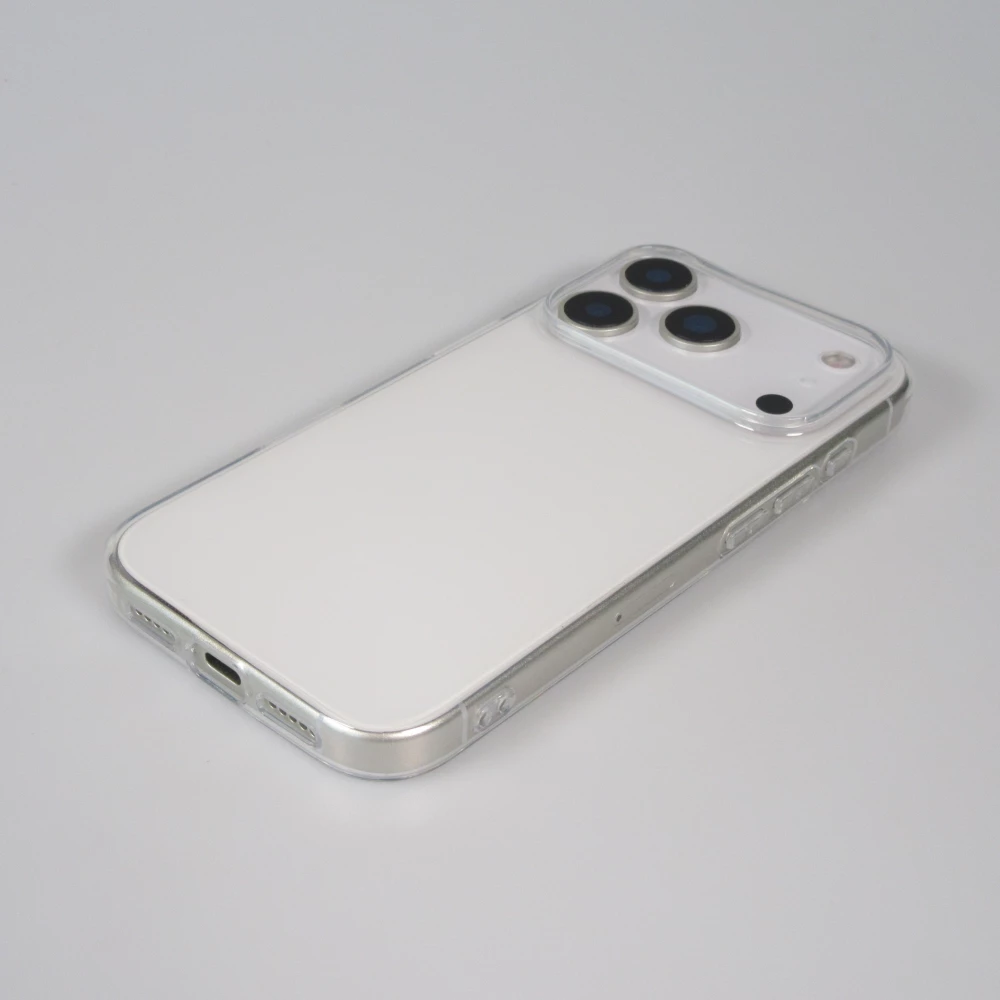 iPhone 17 Pro Max Case Hülle - Ultra-thin Gummi Transparent 0.8 mm Gel-Silikon Superdünn und flexibel