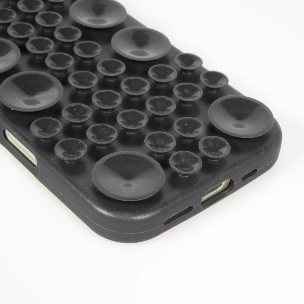 Coque iPhone 17 Pro Max - Murale ventouse pastel avec fixation sur surfaces - Noir