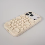 Coque iPhone 17 Pro - Murale ventouse pastel avec fixation sur surfaces - Vanille