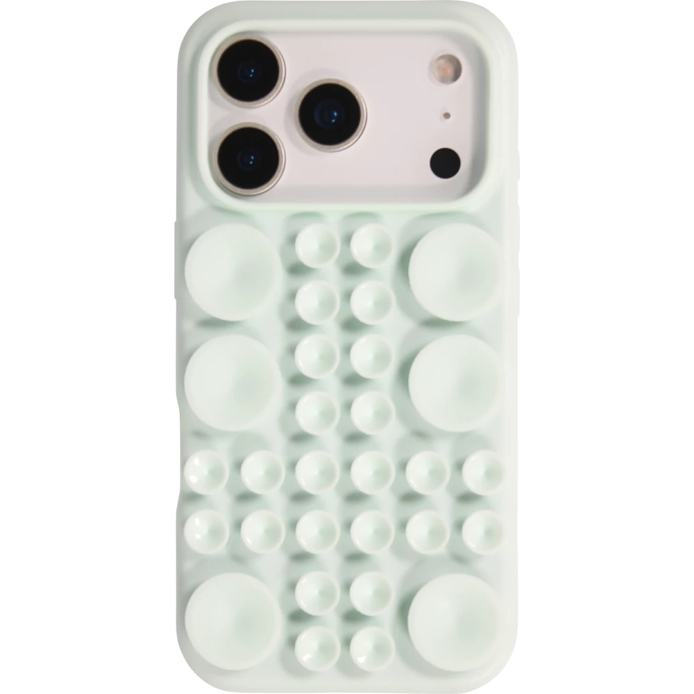 Coque iPhone 17 Pro Max - Murale ventouse pastel avec fixation sur surfaces - Vert menthe