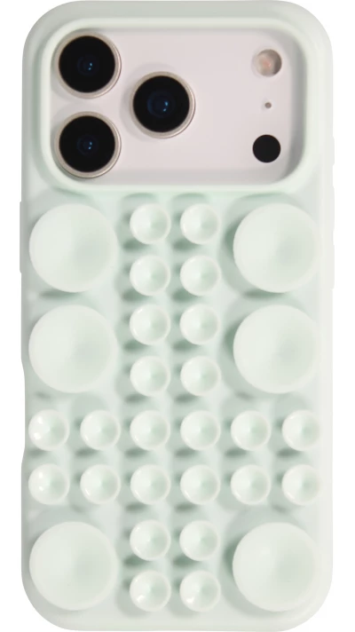 Coque iPhone 17 Pro Max - Murale ventouse pastel avec fixation sur surfaces - Vert menthe