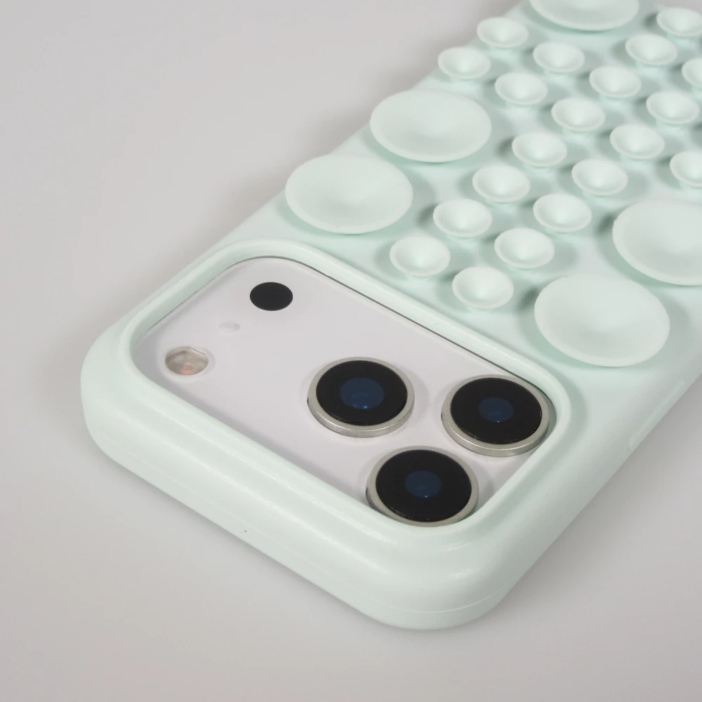Coque iPhone 17 Pro Max - Murale ventouse pastel avec fixation sur surfaces - Vert menthe