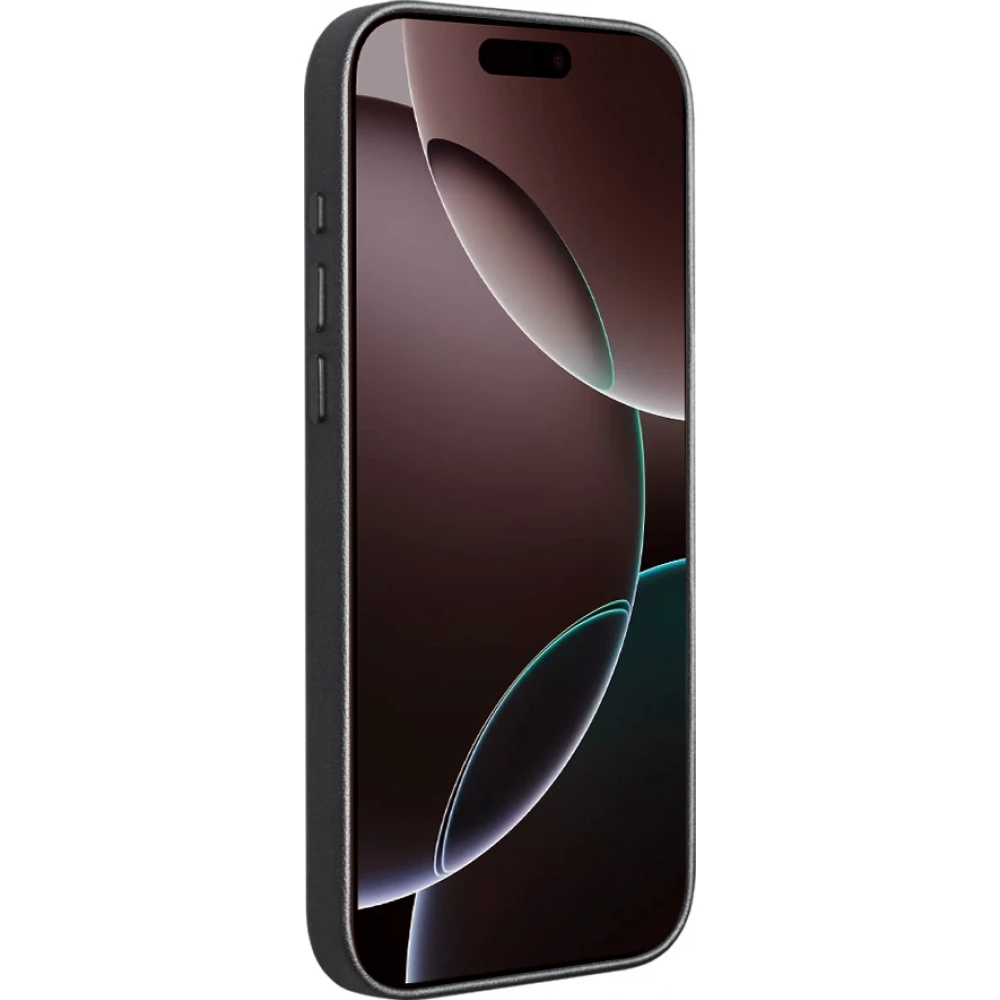 Coque iPhone 17 Pro - Qialino cuir véritable (compatible MagSafe) - Noir