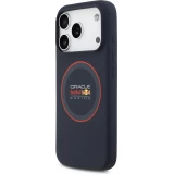 Coque iPhone 17 Pro - Red Bull Racing MagSafe en silicone avec anneau rouge - Bleu
