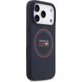 Coque iPhone 17 Pro - Red Bull Racing MagSafe en silicone avec anneau rouge - Bleu