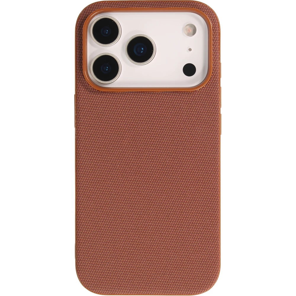 Coque iPhone 17 Pro - Tissage technique compatible avec MagSafe finition premium et protection &eacute;l&eacute;gante - Brun