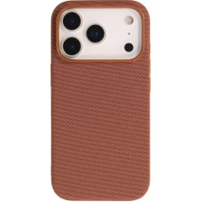 Coque iPhone 17 Pro - Tissage technique compatible avec MagSafe finition premium et protection &eacute;l&eacute;gante - Brun