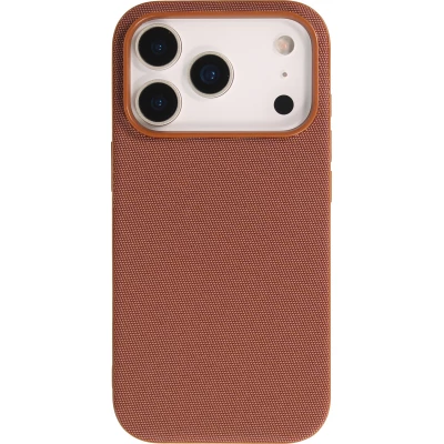 Coque iPhone 17 Pro - Tissage technique compatible avec MagSafe finition premium et protection &eacute;l&eacute;gante - Brun