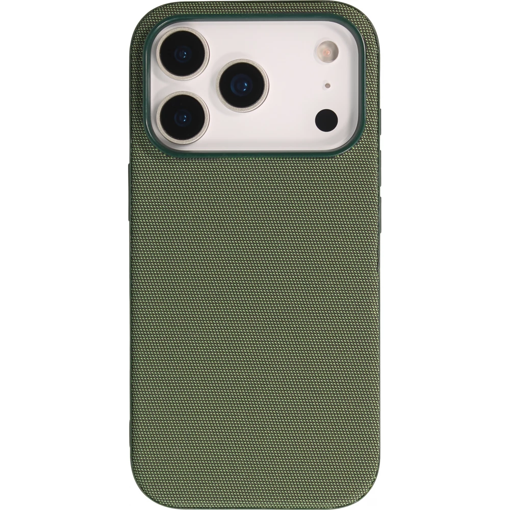 Coque iPhone 17 Pro - Tissage technique compatible avec MagSafe finition premium et protection &eacute;l&eacute;gante - Vert