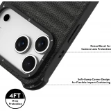 iPhone 17 Pro Max Case Hülle - Youngkit Canvas aus Stoff und mit silikonverstärkten Ecken, kompatibel mit MagSafe - Grau
