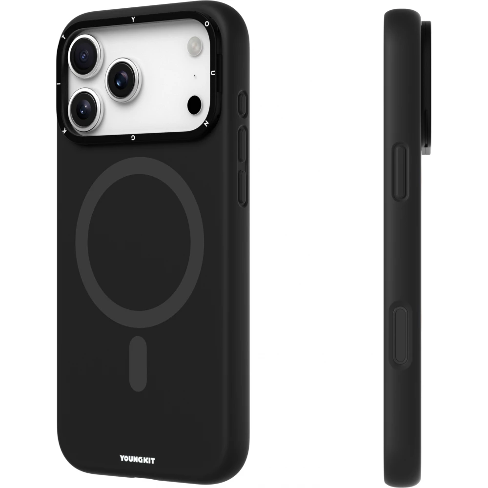 iPhone 17 Pro Max Case Hülle - Youngkit Gel Cream Series MagSafe - Schwarz