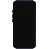 Coque iPhone 17 - Relief ondul&eacute; en silicone souple style original et minimaliste - Bleu