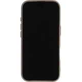 Coque iPhone 17 - Relief ondul&eacute; en silicone souple style original et minimaliste - Gris