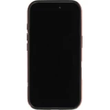Coque iPhone 16 - Star pop à motif étoiles double protection renforcée avec intérieur en silicone et extérieur en plastique rigide - Bordeaux