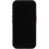 Coque iPhone 16 - Star pop à motif étoiles double protection renforcée avec intérieur en silicone et extérieur en plastique rigide - Rouge