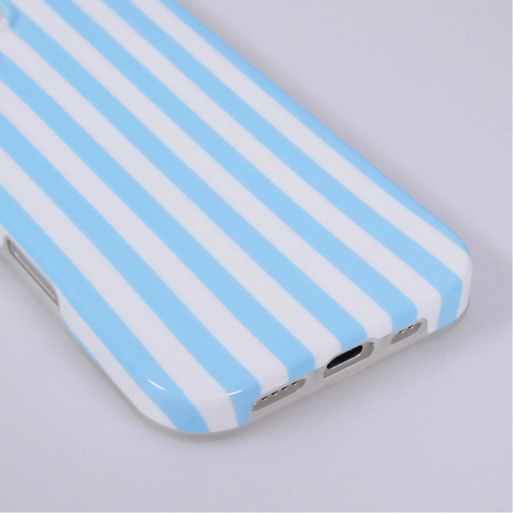 iPhone 17 Case H&uuml;lle - Style Streifen Weiche Silikon Handyh&uuml;lle mit Rundumschutz - Blau