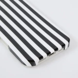 iPhone 17 Case H&uuml;lle - Style Streifen Weiche Silikon Handyh&uuml;lle mit Rundumschutz - Schwarz