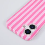 iPhone 17 Case H&uuml;lle - Style Streifen Weiche Silikon Handyh&uuml;lle mit Rundumschutz - Rosa