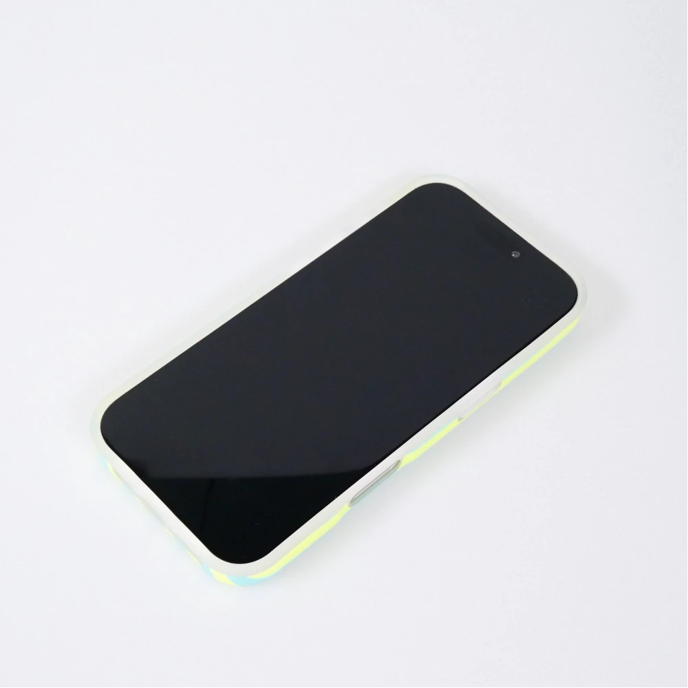 Coque iPhone 17 - Style rayures en silicone souple avec protection int&eacute;grale - Vert