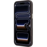 Coque iPhone 18 Pro / 17 Pro - Guess PU 4G avec anneau support 360&deg; MagSafe et cadre m&eacute;tallique - Brun