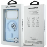 Coque iPhone 18 Pro / 17 Pro - Karl Lagerfeld Choupette Peekaboo MagSafe &eacute;l&eacute;gante et protectrice - Bleu