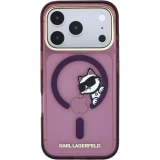 iPhone 18 Pro / 17 Pro Case H&uuml;lle - Karl Lagerfeld Choupette Peekaboo MagSafe Elegante und Schutz - Burgundy