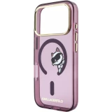 iPhone 18 Pro / 17 Pro Case H&uuml;lle - Karl Lagerfeld Choupette Peekaboo MagSafe Elegante und Schutz - Burgundy