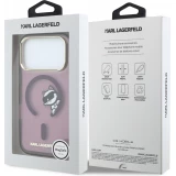 iPhone 18 Pro / 17 Pro Case H&uuml;lle - Karl Lagerfeld Choupette Peekaboo MagSafe Elegante und Schutz - Burgundy