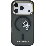 iPhone 18 Pro / 17 Pro Case H&uuml;lle - Karl Lagerfeld Choupette Peekaboo MagSafe Elegante und Schutz - Schwarz
