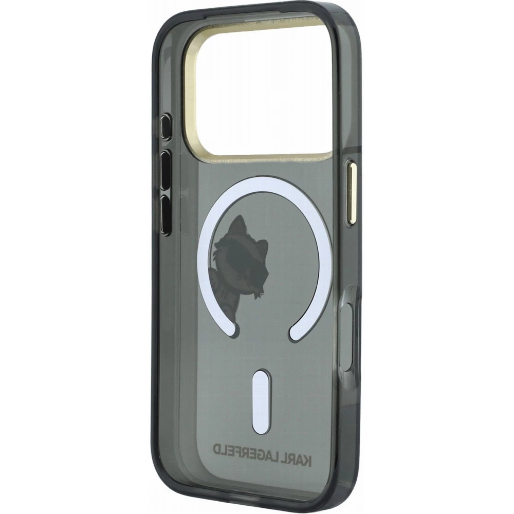 iPhone 18 Pro / 17 Pro Case H&uuml;lle - Karl Lagerfeld Choupette Peekaboo MagSafe Elegante und Schutz - Schwarz