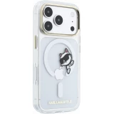 iPhone 18 Pro / 17 Pro Case H&uuml;lle - Karl Lagerfeld Choupette Peekaboo MagSafe Elegante und Schutz - Transparent