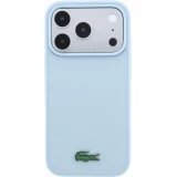 Coque iPhone 18 Pro / 17 Pro - Lacoste Petit Pique MagSafe avec logo m&eacute;tal protection &eacute;l&eacute;gante et durable - Bleu