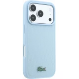 Coque iPhone 18 Pro / 17 Pro - Lacoste Petit Pique MagSafe avec logo m&eacute;tal protection &eacute;l&eacute;gante et durable - Bleu