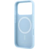 Coque iPhone 18 Pro / 17 Pro - Lacoste Petit Pique MagSafe avec logo m&eacute;tal protection &eacute;l&eacute;gante et durable - Bleu