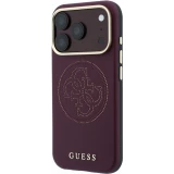 Coque iPhone 18 Pro / 17 Pro - Perfor&eacute;e 4G avec logo dor&eacute; et MagSafe - Burgundy