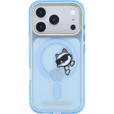 iPhone 18 Pro Max / 17 Pro Max Case H&uuml;lle - Karl Lagerfeld Choupette Peekaboo MagSafe Elegante und Schutz - Blau