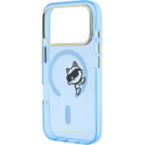 iPhone 18 Pro Max / 17 Pro Max Case H&uuml;lle - Karl Lagerfeld Choupette Peekaboo MagSafe Elegante und Schutz - Blau
