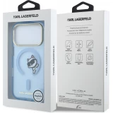 iPhone 18 Pro Max / 17 Pro Max Case H&uuml;lle - Karl Lagerfeld Choupette Peekaboo MagSafe Elegante und Schutz - Blau