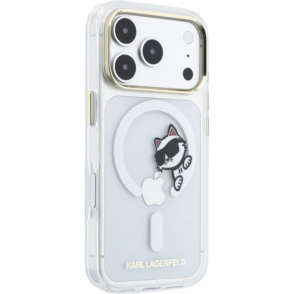 iPhone 18 Pro Max / 17 Pro Max Case H&uuml;lle - Karl Lagerfeld Choupette Peekaboo MagSafe Elegante und Schutz - Transparent