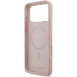 iPhone 18 Pro Max / 17 Pro Max Case H&uuml;lle - Karl Lagerfeld Silikonh&uuml;lle mit Karl und Choupette Design MagSafe-kompatibel - Rosa