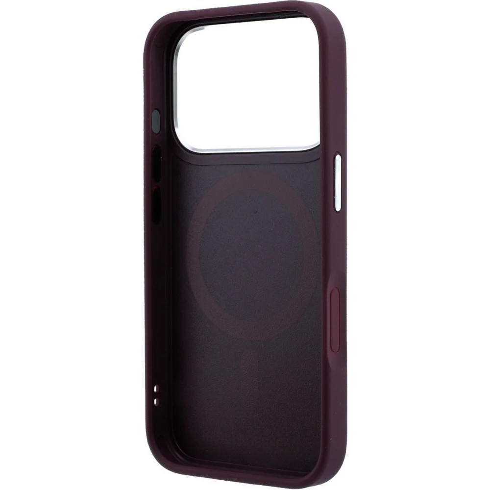 Coque iPhone 18 Pro Max / 17 Pro Max -  Karl Lagerfeld PU Saffiano MagSafe avec anneau de support 360&deg; - Burgundy